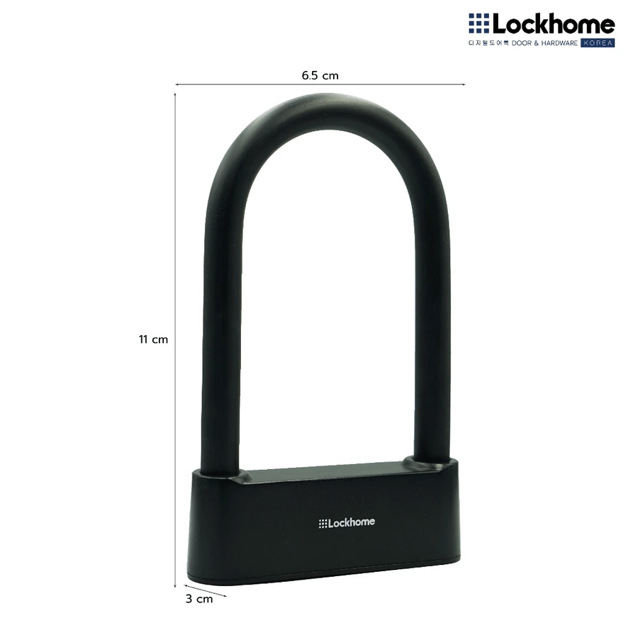 กุญแจคล้อง สแกนลายนิ้วมือ LOCKHOME รุ่น LH618 ปลดล็อกผ่านบลูทูธ สีดำ_5